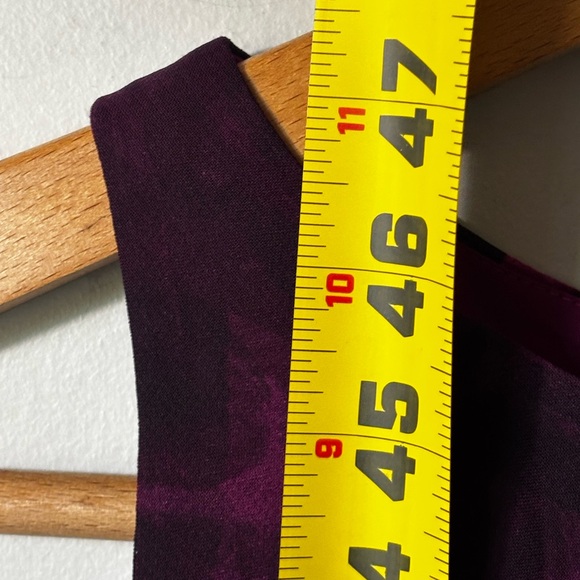 Jones New York Dress Sz 6 Purple Pink Floral Lined Sleeveless Midi Sheath Dress - Picture 9 of 9